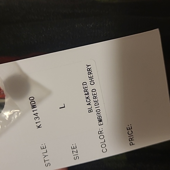 Unique Vintage Black & Red Embroidered Cherry Hollie Swing - Picture 5 of 6